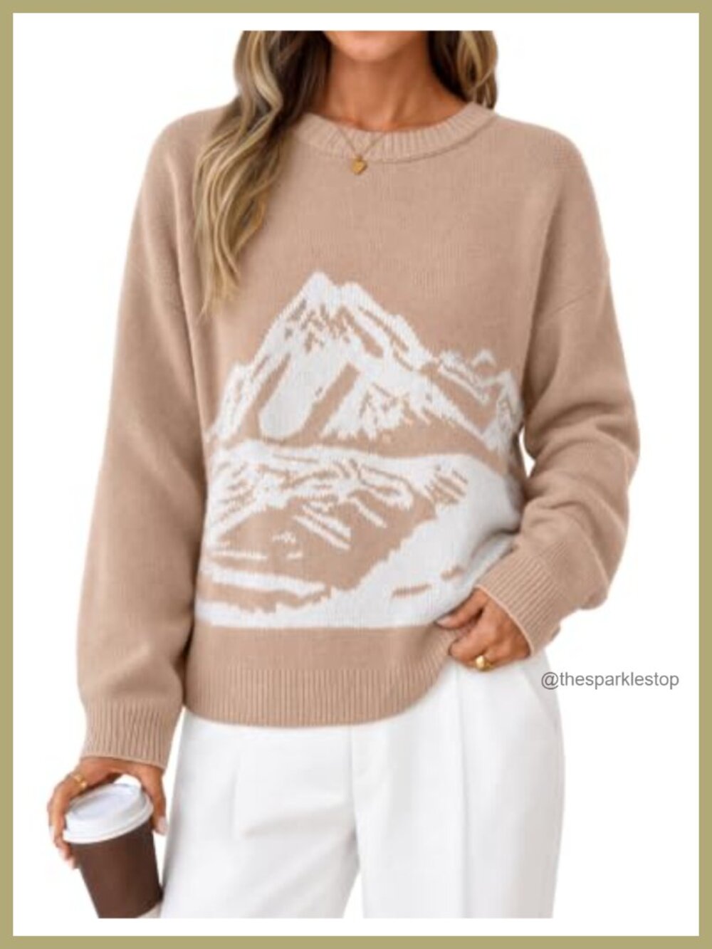 Oversized Crewneck Graphic Sweater Loose Fit Long Sleeve Fall Winter Pullover